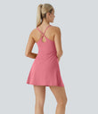 SoftlyZero™ Plush Backless Active Dress - Begonia Rouge