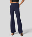 Halara Flex™ High Waisted Back Side Pocket Slight Flare Work Pants - Dress Blues