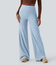 DayStretch High Waisted Tummy Control Wide Leg Baggy Yoga Pants with Pockets - Omphalodes