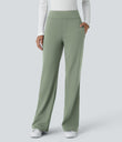 Halara Flex™ DayStretch Mid Rise Side Zipper Pocket Work Flare Pants - Asparagus
