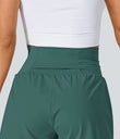 SoftlyZero™ Airy Super High Waisted 2-in-1 Cool Touch Yoga Shorts with Pockets - Blue Spruce