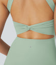 SoftlyZero™ Airy Backless Twisted Cool Touch Dance Active Dress-Easy Peezy Edition - Light Bean Green