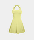 Flare Mini Dance Active Dress-Longer Length - Yellow Pear