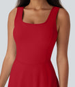 SoftlyZero™ Airy U Neck 2-in-1 Pocket Mini Cool Touch Dance Active Dress-Easy Peezy - Salsa