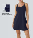SoftlyZero™ Plush 2-in-1 Pocket Mini Active Dress DD-F Cups - Peacoat