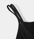 SoftlyZero™ Plush Double Straps 2-Piece Pocket Slip Dance Active Dress A-D Cups - Black