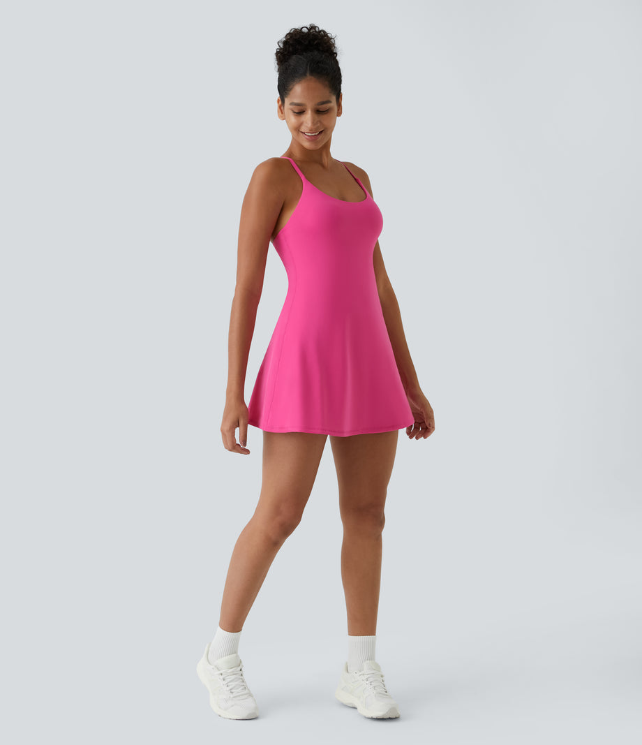SoftlyZero™ Plush Backless Active Dress-Easy Peezy Edition - Fuchsia Purple