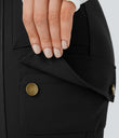 DayStretch High Waisted Zipper Pockets Solid Skinny Cargo Pants - Black