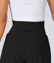 SoftlyZero™ Airy Super High Waisted 2-in-1 Cool Touch Yoga Shorts with Pockets - Black