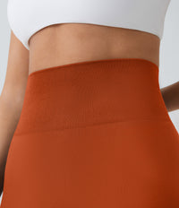 OneForm Seamless Flow High Waisted Ruched Plain Leggings - Potter's Clay