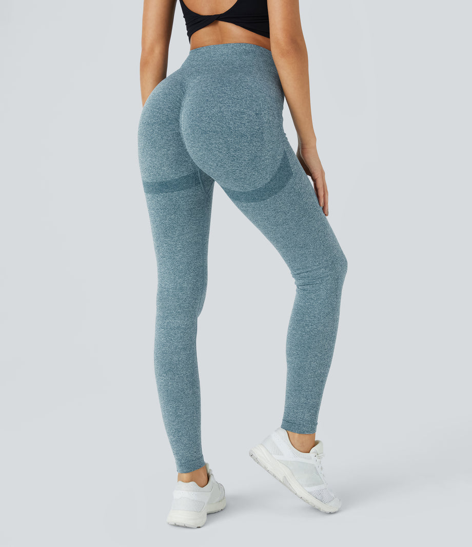 OneForm Seamless Flow High Waisted Booty Scrunch Leggings - Hydro