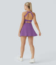 SoftlyZero™ Airy Backless Twisted Cool Touch Dance Active Dress-Easy Peezy Edition - Dewberry