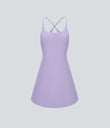 SoftlyZero™ Plush Backless Active Dress - Lavender