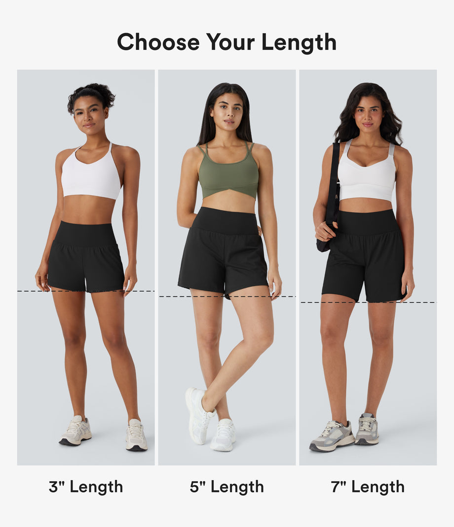 SoftlyZero™ Airy Super High Waisted 2-in-1 Cool Touch Yoga Shorts 7" with Pockets - Primrose Pink