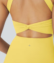 SoftlyZero™ Airy Backless Twisted Cool Touch Dance Active Dress-Easy Peezy Edition - Goldfinch