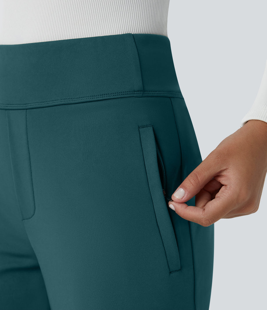 Halara Flex™ DayStretch Mid Rise Side Zipper Pocket Work Flare Pants - Atlantic Deep
