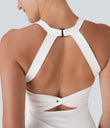 SoftlyZero™ Plush Cut Out Yoga Tank Top A-D Cups - White