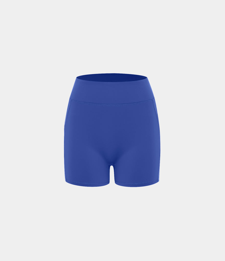 SoftlyZero™ Plush Double Straps 2-Piece Pocket Slip Dance Active Dress A-D Cups - Lotus Blue