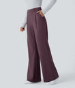 Halara Flex™ DayStretch High Waisted Pocket Work Flare Pants - Dusky Evening purple