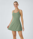 SoftlyZero™ Plush Backless Active Dress - Asparagus