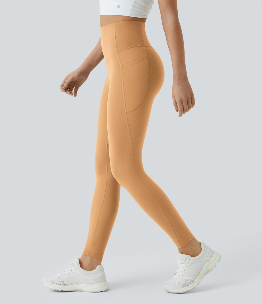 Halara UltraSculpt™ High Waisted Tummy Control Pocket Shaping Training Leggings - Buckskin