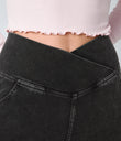 Halara Flex™ High Waisted Crossover Pocket Cool Touch Washed Casual Jeans - Tar Denim