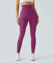 OneForm Seamless Flow High Waisted Ruched Plain Leggings - Ume Purple