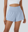 SoftlyZero™ Airy Super High Waisted 2-in-1 Cool Touch Yoga Shorts with Pockets - Skyway