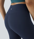 DayStretch High Waisted Crossover Flare Yoga Leggings - Midnight Blue