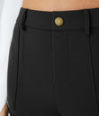 DayStretch High Waisted Zipper Pockets Solid Skinny Cargo Pants - Black