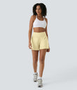 SoftlyZero™ Airy Super High Waisted 2-in-1  Cool Touch Yoga Shorts 5'' with Pockets-Longer Length - Pear Sorbet