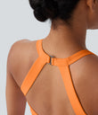 SoftlyZero™ Plush Cut Out Yoga Tank Top A-D Cups - Sun Orange