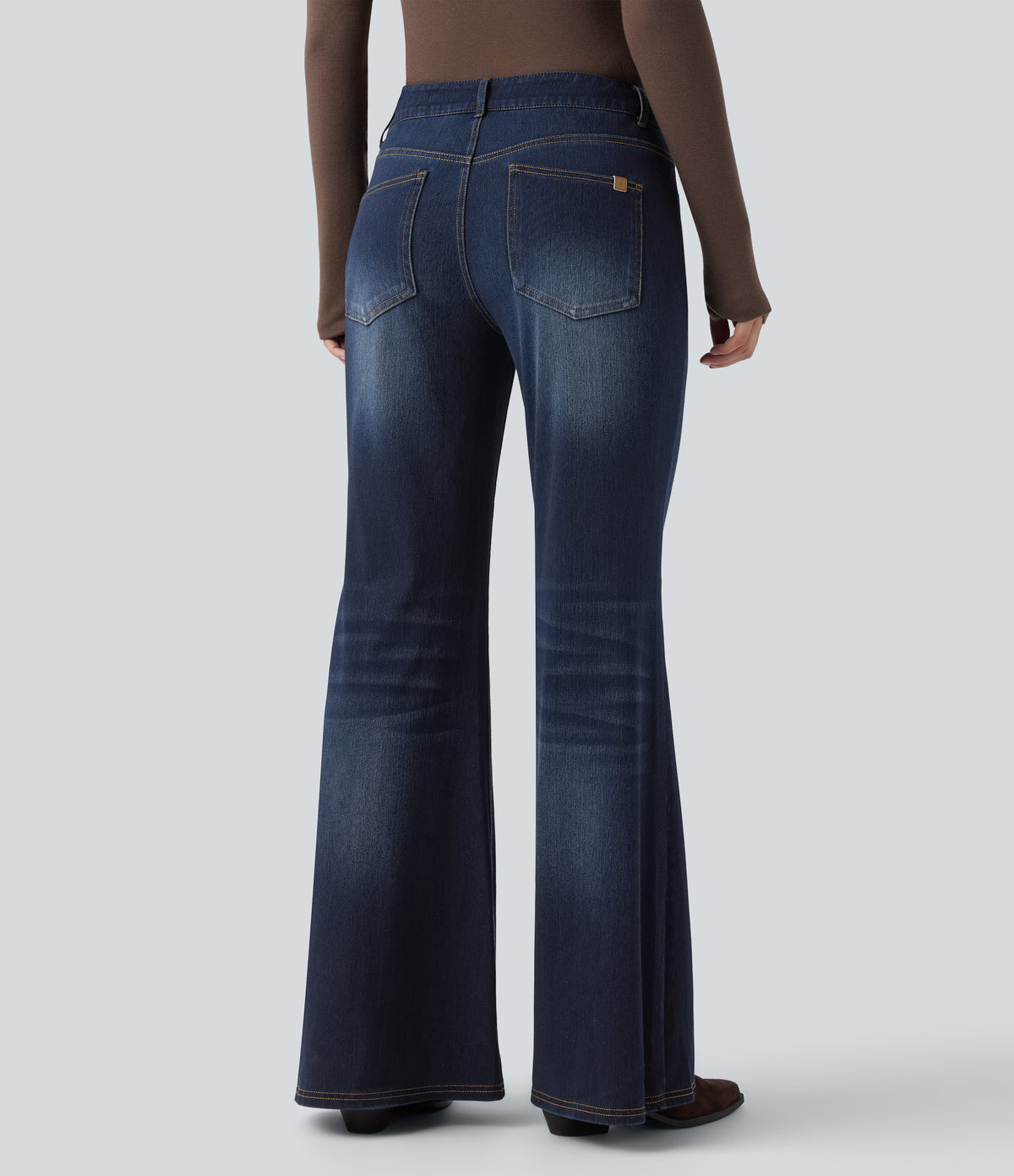 Halara Flex™ Low Rise Flare Washed Casual Jeans with Pockets - Inkling  Blue Denim