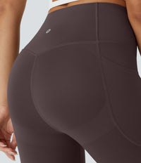 Halara UltraSculpt™ High Waisted Butt Lifting Tummy Control Pocket Shaping Workout Leggings - Hazelnut Black