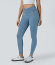 Halara Flex™ Crossover Pocket Washed Denim Work Leggings - Washed Denim Sunny Blue