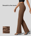 Halara Flex™ High Waisted Back Side Pocket Slight Flare Work Pants - Teak