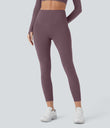 SoftlyZero™ Plush Thermal High Waisted Tummy Control Pocket Workout Leggings - Dark Plum
