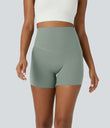 Halara UltraSculpt™ High Waisted Tummy Control Side Pocket Shaping Training Biker Shorts 5'' - Iceberg Green