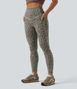 Halara UltraSculpt™ Leopard Print High Waisted Tummy Control Yoga Leggings with Pockets - Desert Taupe Leopard