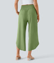 Breezeful™ High Waisted Crossover Quick Dry Resort Pants with Pockets - Hot Wasabi - Green