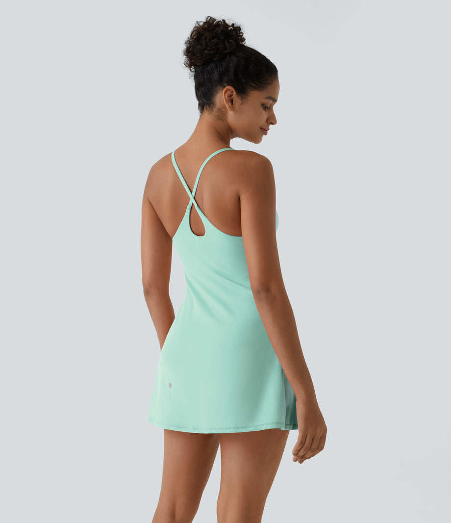 SoftlyZero™ Plush Backless Active Dress-Easy Peezy Edition - Honeydew