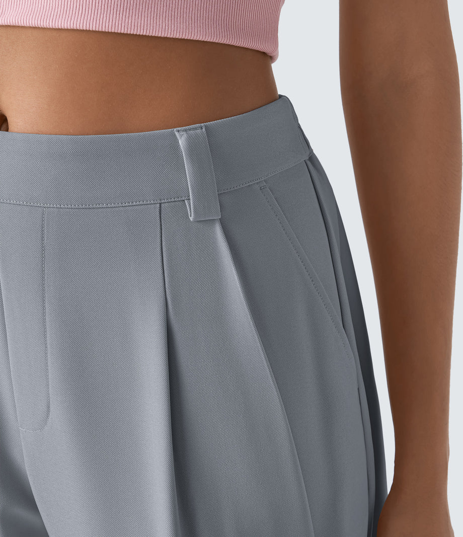 Mid Rise Pocket Barrel Leg Baggy Work Pants - Weathervane