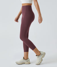Halara UltraSculpt™ High Waisted Tummy Control Pocket Shaping Training Capri Leggings - Evening Red