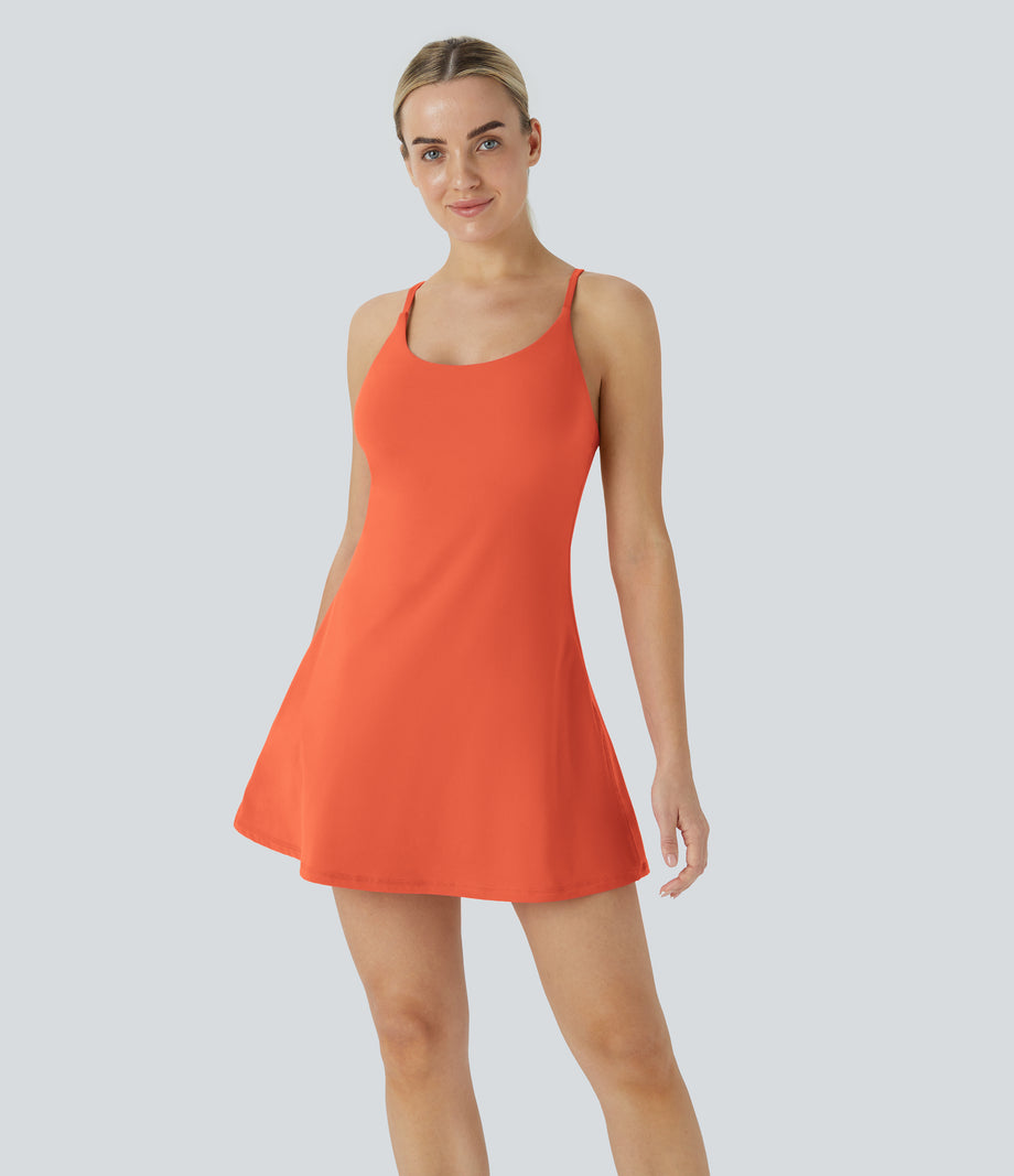 SoftlyZero™ Plush Backless Active Dress - Tigerlily