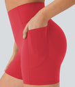 Halara UltraSculpt™ High Waisted Scrunch Butt Lifting Tummy Control Pocket Shaping Workout Biker Shorts 5'' - Bittersweet