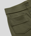 DayStretch High Waisted Pockets Straight Leg Casual Pants - Forest Night