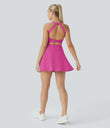 SoftlyZero™ Airy Backless Twisted Cool Touch Dance Active Dress-Easy Peezy Edition - Fuchsia Fedora