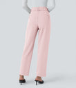 Halara Flex™ High Waisted Pocket Solid Work Tapered Pants - Primrose Pink