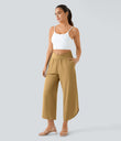 Breezeful™ High Waisted Crossover Quick Dry Resort Pants with Pockets - Wood Thrush