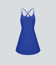 SoftlyZero™ Plush Backless Active Dress - Lotus Blue